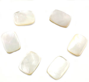 Pierre précieuse naturelle en nacre, forme coussin, 12x20mm, pierre non montée pour la fabrication de bijoux, vente en gros, en vrac - Product Image 1