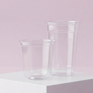 Gobelets jetables QUANG QUAN 12/16/22oz en PP/PET à paroi simple, diamètre 95mm, transparents avec couvercle pour boissons froides - Product Image 1