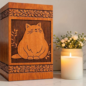 Personalized Wooden <b>urn</b> for <b>Cat</b> ashes Hand Carved Memorial Ashes <b>urn</b> <b>Cat</b> Funeral Memorial Keepsake <b>urn</b> by AYAANS - Product Image 5