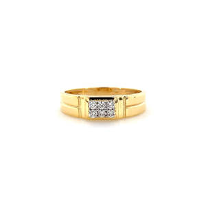 18K Yellow Gold <b>Mens</b> Lab Grown Diamond <b>Ring</b> IGI Certified Round Brilliant Cut Engagement Wedding Band Handmade Fine Jewelry - Product Image 4