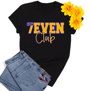 เสื้อยืด SGRHO Seven Club สีดำ ตัวอักษรกรีก เสื้อยืดชมรมพิธีกรรม แบบสั่งพิมพ์ลายเอง แขนสั้น คอกลม ลำลอง สำหรับฤดูร้อน - Product Image 1