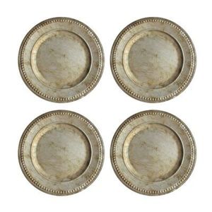 Assiette de Présentation Ronde en Métal Argenté Élégante, Finition Miroir de Luxe, pour Mariages, Banquets et Décoration de Table, Assiette de Dîner Raffinée 13 pouces - Product Image 2