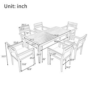 Set Tavolo e Sedie da Esterno in Legno di Acacia per Patio, Balcone o Giardino - Product Image 6