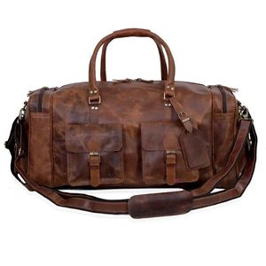 Bolsa de lona de cuero genuino premium para hombre, bolsas de lona de cuero transpirables personalizadas para venta en línea - Product Image 2