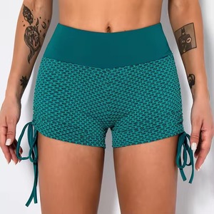 Shorts de sport taille haute pour femmes, personnalisables, à séchage rapide, avec poches latérales, pour yoga et fitness, vente en gros - Product Image 2