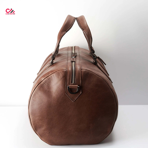 Handmade Custom Logo Leather Duffle Bags Low MOQ Affordable Price Lightweight Leather Duffel Bag for Unisex - Product Image 3