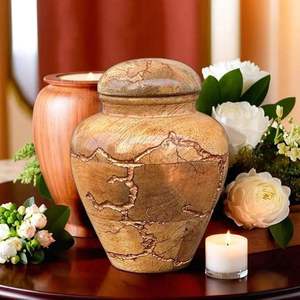 Urna Funeraria Moderna de Madera para Cremación, Recipiente para Cenizas Conmemorativas con Exterior Decorativo y Tapa de Cierre Seguro - Product Image 1