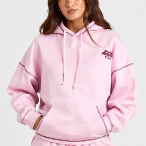 <b>Custom</b> Women's Hoodie Shorts Set DTG Printed Polyester Cotton Casual Two Piece Outfit Personalized Pullover Matching Lounge Wear - Product Image 4