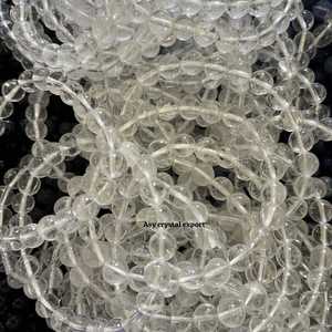 Bracelet en quartz clair naturel, prix de gros, perles de cristal de 8 mm, bracelet extensible énergétique pour homme et femme, cadeau de méditation - Product Image 4