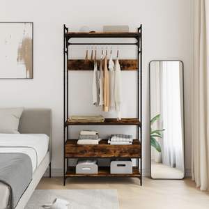 Armario Compacto de Madera de Roble Ahumado y Metal - Product Image 3