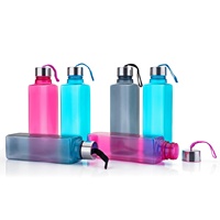Vente en gros de bouteilles d'eau en PET de 260ml/500ml/750ml en plastique écologique pour voyage sport salle de sport utilisation en extérieur