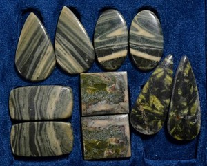 Paires assorties de jaspe zèbre naturel, cabochons lisses et polis, pierres précieuses en vrac, rayées noir et blanc, pour la fabrication de bijoux faits à la main - Product Image 2