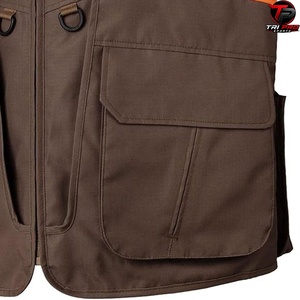 Chaleco utilitario para exteriores, chaleco de cuello alto, chaleco con cremallera completa, chaleco softshell, chaleco de caza, chaleco de pesca, chaleco con bolsillo con cremallera en el pecho - Product Image 2