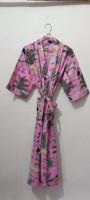 Robe de chambre kimono en coton pour femme, imprimé animal, pour demoiselle d'honneur, vêtement de nuit d'été, taille unique, fermeture à cordon, respirante