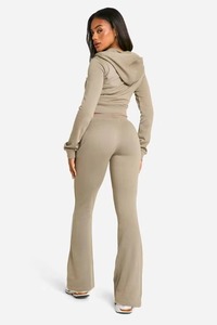 100% Cotton <b>Zipper</b> Crop <b>Top</b> Women's Tracksuit One Set Winter Short Eco-Friendly Streetwear Solid Color - Product Image 6