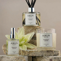 AIKUN OEM ODM Fabrikpreis Luxus Duftkerzen- und Raumduft-Diffusor-Set mit individuellem Logo, Heimdekor-Geschenkset, Großhandelslieferant