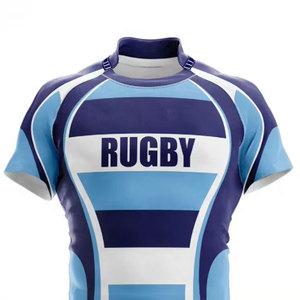 Uniformes de Rugby al Por Mayor de Fábrica, Malla Transpirable de Alta Resistencia, Poliéster, Manga Corta, para Equipos Escolares, Clubes y Academias, Ajuste Personalizado - Product Image 6
