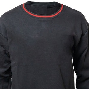 Sorority Women's Black Crew Neck Sweatshirt With <b>Red</b> Trim Full Sleeve Knitted Cotton Solid Color Casual Top Autumn Wear sweaters - Product Image 2