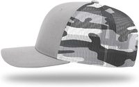 Casquette de baseball unisexe 6 panneaux imprimée camouflage de haute qualité en coton/polyester, ajustée, couleur unie, pour usage décontracté