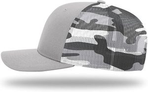 Casquette de baseball unisexe 6 panneaux imprimée camouflage de haute qualité en coton/polyester, ajustée, couleur unie, pour usage décontracté - Product Image 6