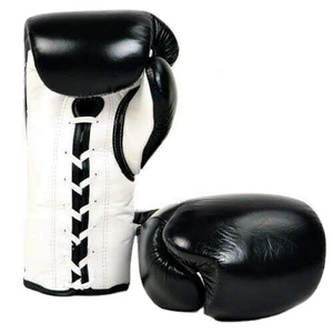 Guantes de lucha de Kickboxing MMA hechos a medida profesionales de alta calidad-Guantes de entrenamiento de cuero con muñeca con cordones - Product Image 1
