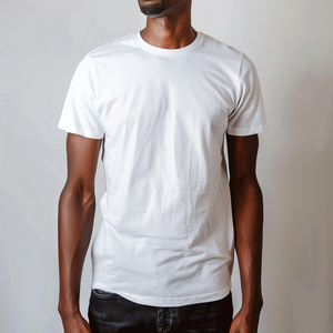 OEM Service Customize Pattern Men's Formal T-Shirts High Quality Short Sleeve O-neck 100% Combed Cotton Silk Screen Anti-Pilling - Product Image 3
