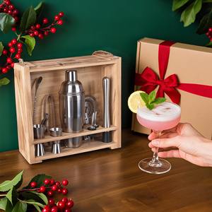 ชุดอุปกรณ์บาร์สแตนเลสพร้อมที่วางไม้สุดหรู เหมาะสำหรับบาร์ที่บ้าน วิสกี้ ไวน์ ค็อกเทล อุปกรณ์เสริมที่ทนทาน สวยงาม ใช้งานได้ดี - Product Image 4