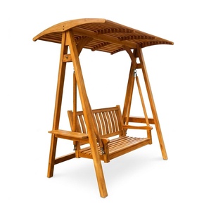 Banc balançoire en teck massif Bali pour patio et jardin, chaise de patio, produit d'exportation d'Indonésie, usine de meubles d'extérieur - Product Image 1