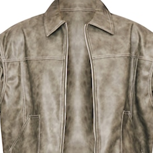 Custom Washed Green Distressed Faux Leather Sorority Oversized <b>Longline</b> Jacket <b>Women</b> Wholesale Direct Factory Supplier Low MOQ - Product Image 2