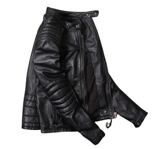 Veste en cuir véritable vieilli style Cafe Racer pour homme, veste de motard - Product Image 4
