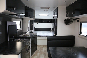 Off Road RV Caravan Camper Travel Trailer Mobile Home with <b>Kitchen</b> Bathroom Sleeping Space for Adventure Touring - Product Image 4