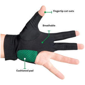 Easy To Wear New Professional Snooker <b>Gloves</b> 100% Polyester Material Made Best Price 3 Fingers Snooker <b>Gloves</b> - Product Image 3