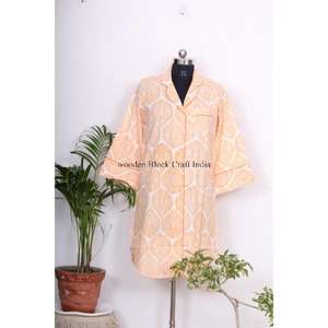 Vestido Midi de Verano para Mujer, Hecho a Mano, Ecológico, Lavable, de Secado Rápido, 100% Algodón, Ajustado, con Botones, Cuello en V, Manga 3/4 - Product Image 3