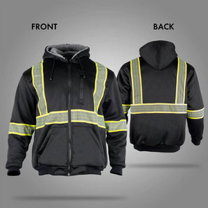 Perfectionists High Visibility <b>Waterproof</b> Breathable Zippered Reflective Softshell CE Certified <b>Work</b> Jacket OEM Service - Product Image 3