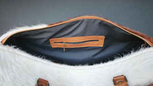 Sac de voyage portable en cuir véritable de vachette avec fermeture éclair, style mode, pour week-end, fabriqué en usine OEM, LHDB-0098 - Product Image 5