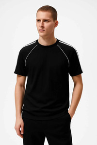 Nouveau T-shirt pour homme en coton 100% tricoté de qualité supérieure, 180 grammes, coupe classique, style vintage, manches courtes, écologique et respirant - Product Image 4