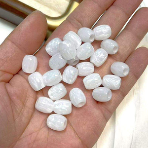 ลูกปัดเรซิ่นกลิตเตอร์มาการองสองสี ขนาด 8 มม. 10 มม. 12 มม. ลูกปัดตาแมวแบบหลวมสำหรับทำเครื่องประดับงานเรซิ่น - Product Image 6