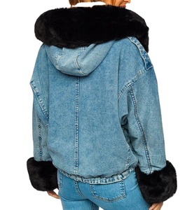 Chaqueta Vaquera de Moda para Mujer, Nueva Colección Primavera-Otoño, Manga Larga, Tallas Grandes, Chaquetas Vaqueras con Perlas, Solapa Corta, Estilo Informal y Salvaje - Product Image 3