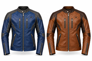 Chaqueta de Motociclista de Cuero Heritage Biker |   Borgoña Negro Azul Marrón |   Fabricante OEM ODM |   Calidad Premium | - Product Image 5