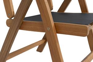 Modern Outdoor Garden Furniture Durable <b>Black</b> Fabric Acacia <b>Folding</b> <b>Chair</b> with Armrests for Hotels Vietnam Manufacturer - Product Image 5