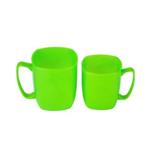 Vaso cuadrado grande de plástico PP con asa conveniente para uso diario en el hogar, oficina o sala de estar para uso en mesa de escritorio - Product Image 3