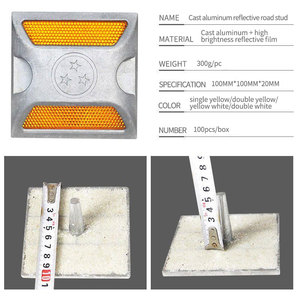 Reflector Solar para Carreteras ABC Shell, Señalizador de Caminos para Exteriores, Reflectores de Doble Cara Tipo Ojo de Gato, Color Blanco/<span class=keywords><strong>Amarillo</strong></span>, IP55 - Product Image 6