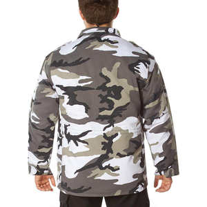 Veste de chasse d'hiver en polyester imprimé, coupe longue, coupe-vent, imperméable, respirante, légère, séchage rapide, protection UV, OEM - Product Image 5