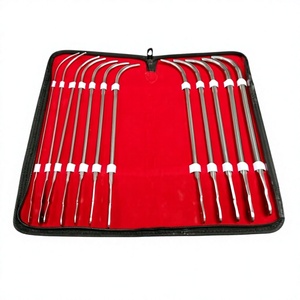 Ensemble de dilatateurs Hegar, plusieurs tailles, acier inoxydable, dilatateur cervical gynécologique, dilatation utérine, instrument chirurgical, kit médical - Product Image 1