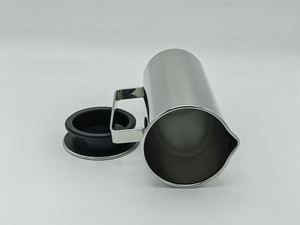Carafe à eau moderne en acier inoxydable avec couvercle, distributeur de boissons en métal de qualité supérieure avec poignée confortable pour cuisine, salle à manger, restaurant - Product Image 2