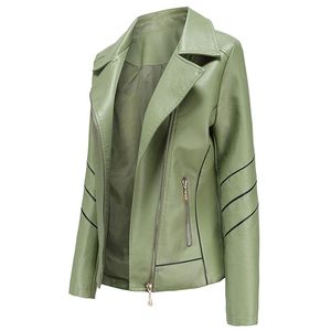 Chaqueta de Invierno 2025 para Mujer, Nueva Moda, Cuero Genuino de Piel de Vaca, Cierre de Cremallera, Tela de Lona, Resistente al Viento, Transpirable, Logotipo Frontal - Product Image 5