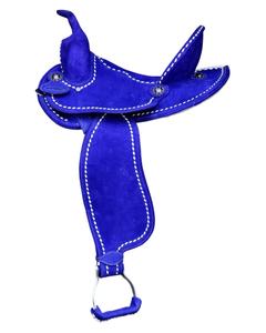 Venta caliente verde azulado con blanco Buckstitch caballo cuero Western Show barril carreras caballo sillín portátil equitación multicolor - Product Image 5