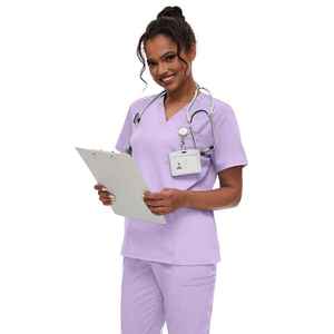 OEM Uniformes d'infirmière élégants pour hôpital, ensembles de blouses et pantalons de travail tissés pour femmes, vente en gros - Product Image 3