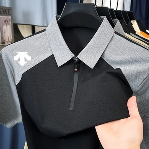 T-shirt de luxe à fermeture éclair pour homme, col chemise, imprimé original de créateur, manches courtes, respirant, mode décontractée, été - Product Image 5