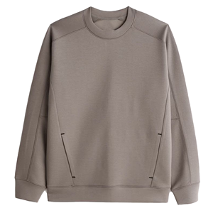 เสื้อสเวตเชิ้ตคอกลมสีพื้นแบบถักสำหรับผู้ชาย สไตล์ลำลอง ใส่ได้ในฤดูใบไม้ร่วง ทรงปกติ มีกระเป๋า - Product Image 2